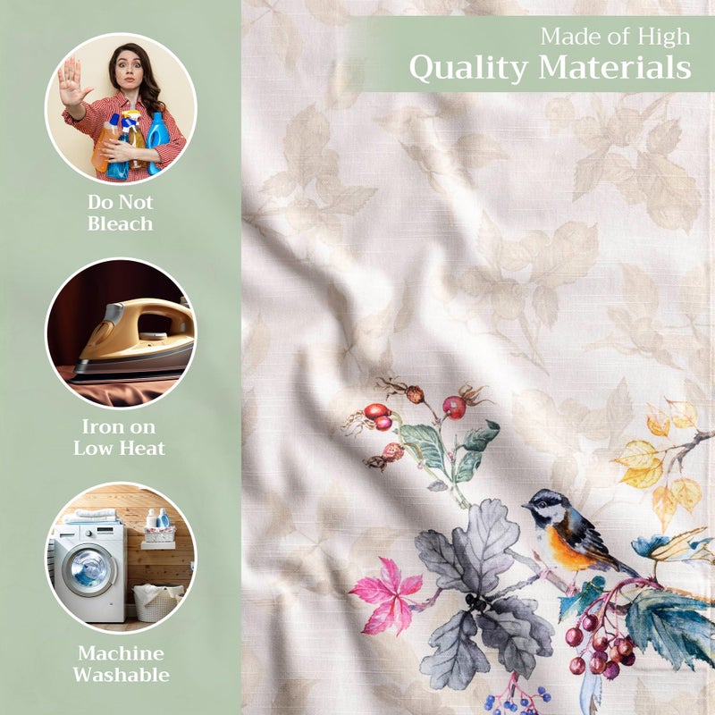 Maison d' Hermine Cloth Napkins Set of 4 100% Cotton for Thanksgiving Christmas Decorations Everyday Reusable Square Fall Napkins Cloth Washable Dinner Party (Equinoxe - Beige, 20"x20") - Image 3